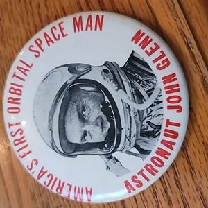 Rare John Glenn 3.5" Button